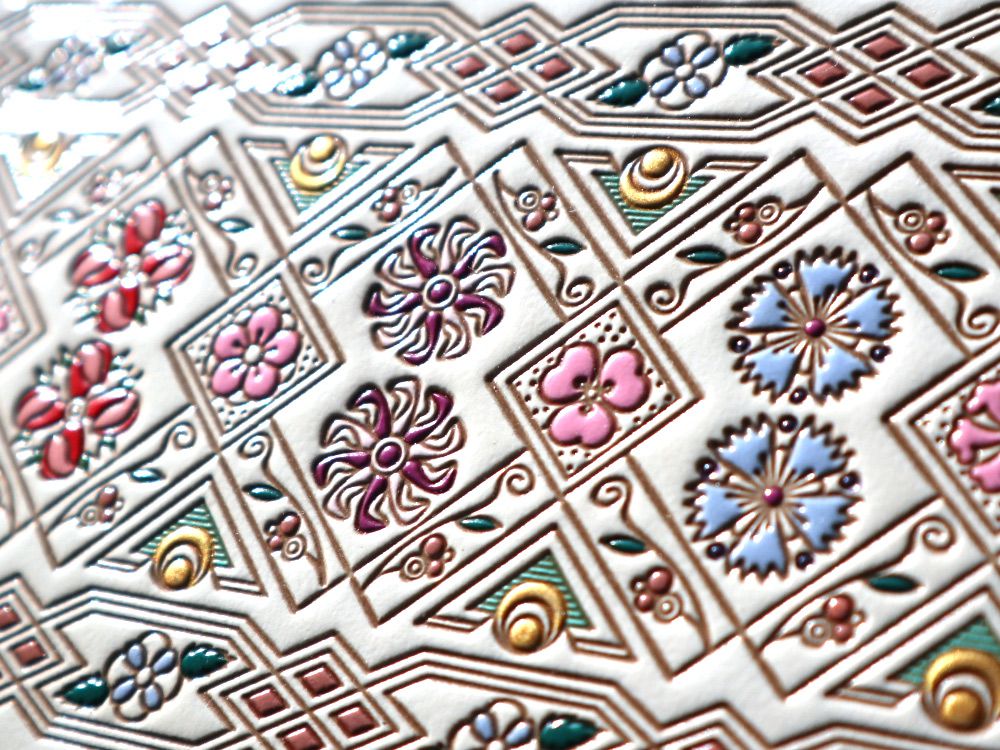 HANABISHI Traditional Flower Patterns L-shaped Long Wallet