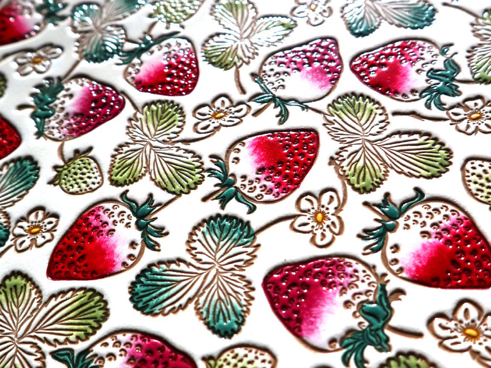 Strawberries L-shaped Long Wallet