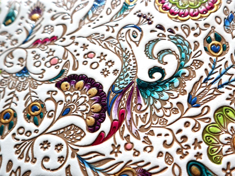 Peacock Business Card Case