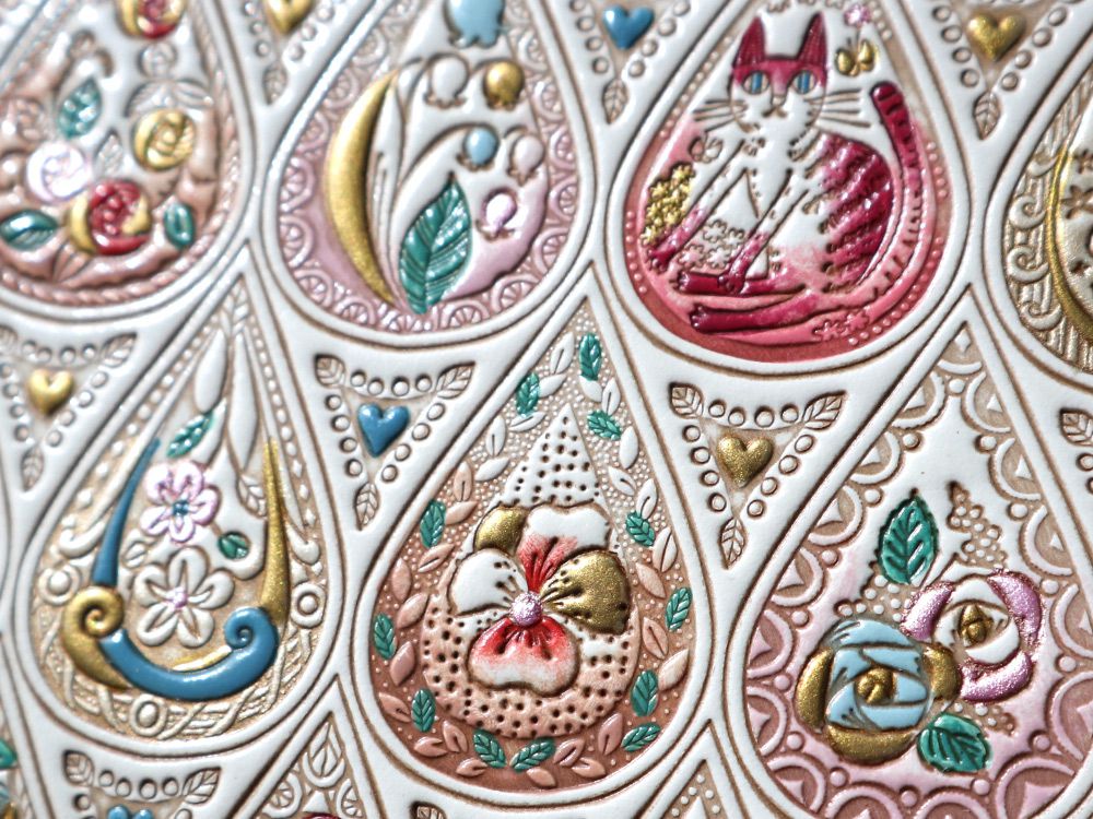 Flowers and Cats (Rose) Seal (Accessory) Case