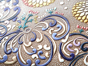 RANGIKU - Firework Chrysanthemums (Blue&Yellow) Thin Card Case