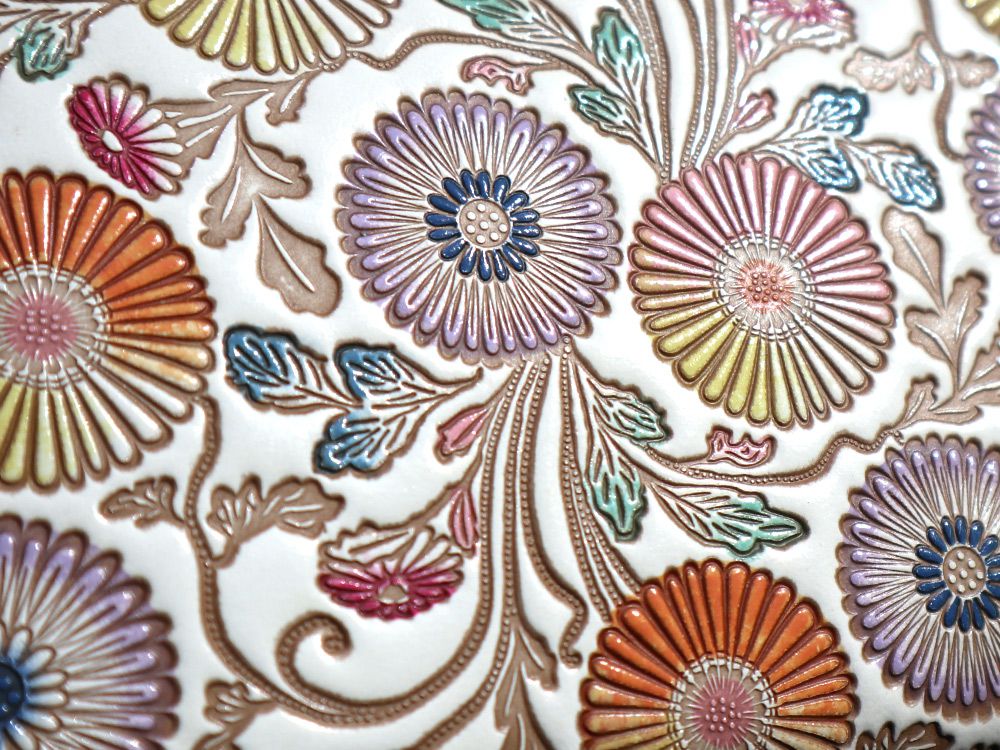 SARASAGIKU - Chrysanthemum Zippered Long Wallet