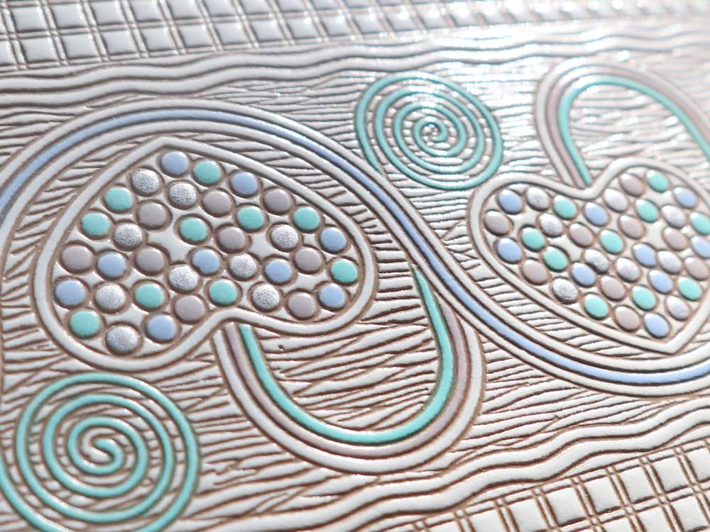 Silver Hearts (Mint Green) Hand Mirror