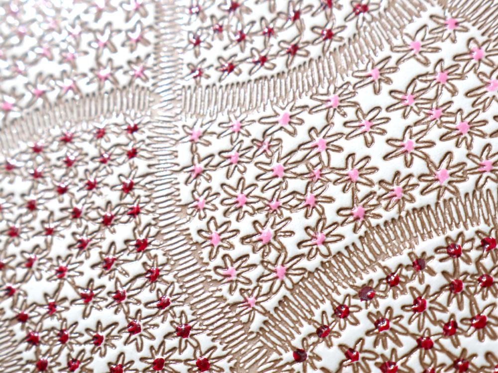 CHIRIMEN Fabric (Pink) Small GAMAGUCHI Trifold Wallet