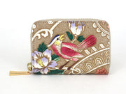 Pink Parrot Zippered Coin Purse