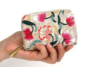 North Garden (Coral) Zippered Coin Purse