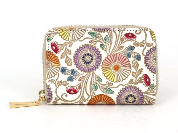 SARASAGIKU - Chrysanthemum Zippered Coin Purse