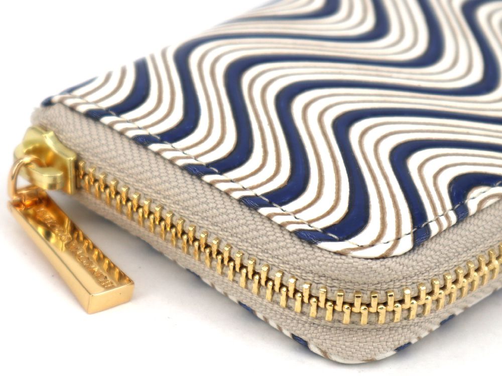 YOKONAMI Waves (Navy) Zippered Coin Purse