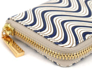 YOKONAMI Waves (Navy) Zippered Coin Purse