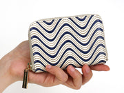 YOKONAMI Waves (Navy) Zippered Coin Purse