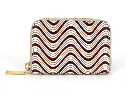 YOKONAMI Waves (Wine) Zippered Coin Purse