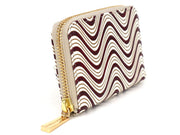 YOKONAMI Waves (Wine) Zippered Coin Purse