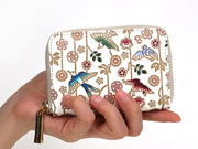 Birds and Cherry Blossoms Zippered Coin Purse