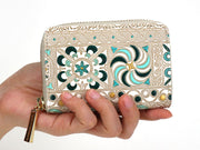 KINSHA - Persia Tiles (Green) Zippered Coin Purse