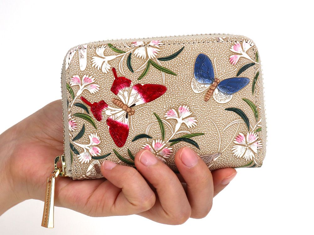 Dianthus Flowers Zippered Coin Purse