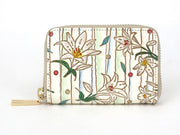 White Lilies Zippered Coin Purse