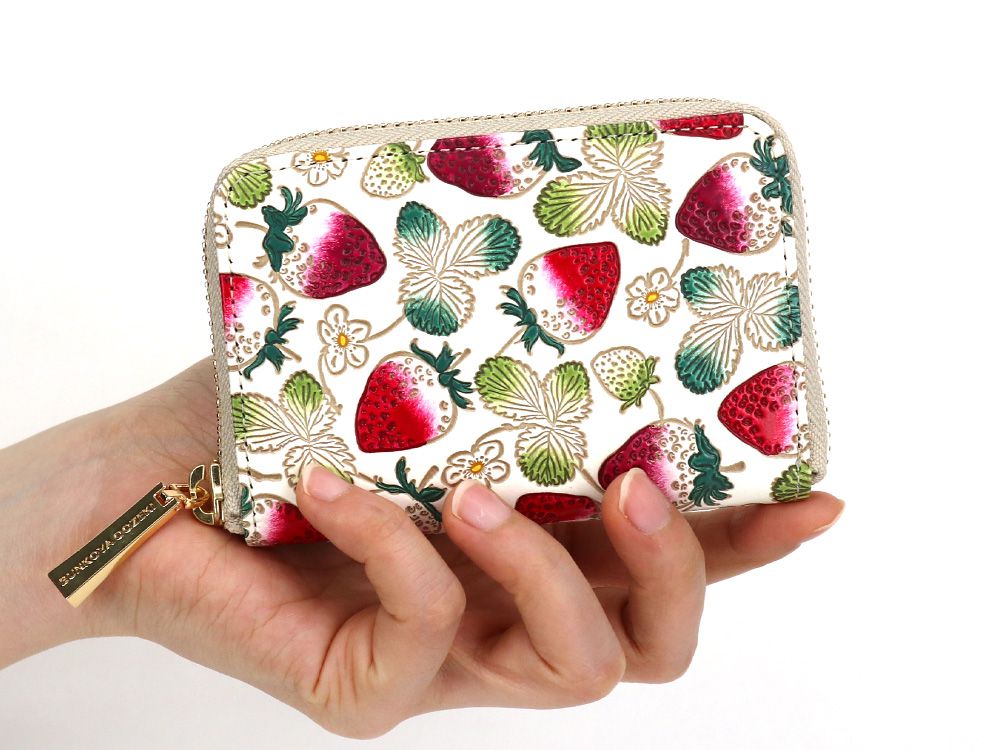 Strawberries Zippered Coin Purse