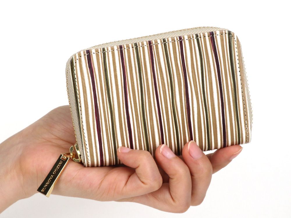 YATARAJIMA - Vertical Stripes Zippered Coin Purse