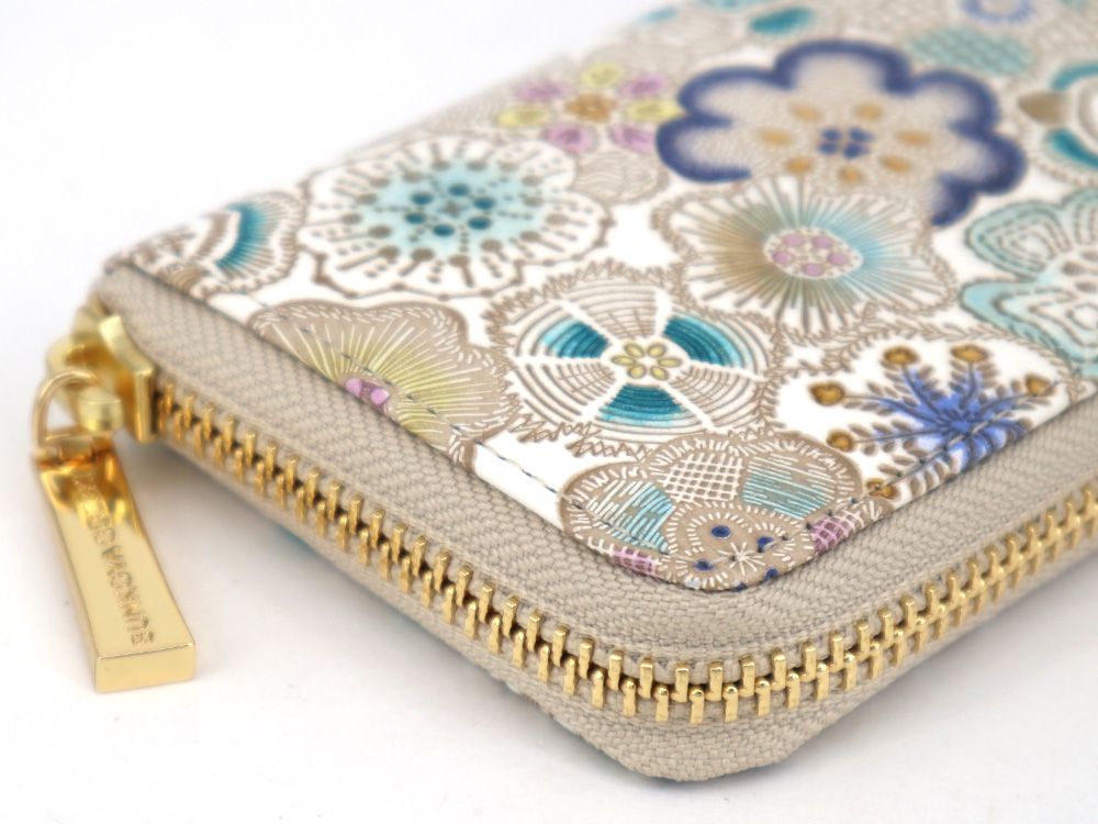 Spring Bloom (Blue) Zippered Coin Purse