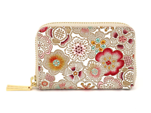 Spring Bloom (Red) Zippered Coin Purse