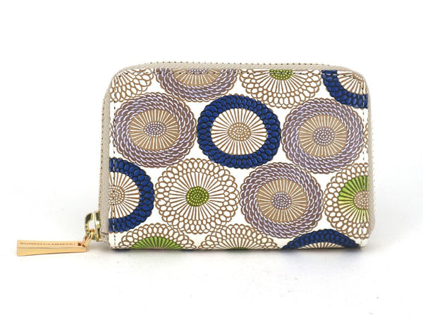 Umbrella Chrysanthemums (Shimmering Blue) Zippered Coin Purse