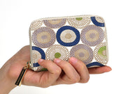 Umbrella Chrysanthemums (Shimmering Blue) Zippered Coin Purse