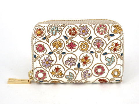 KINKARAKOBANA - Small Golden Flowers Zippered Coin Purse