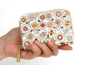 KINKARAKOBANA - Small Golden Flowers Zippered Coin Purse