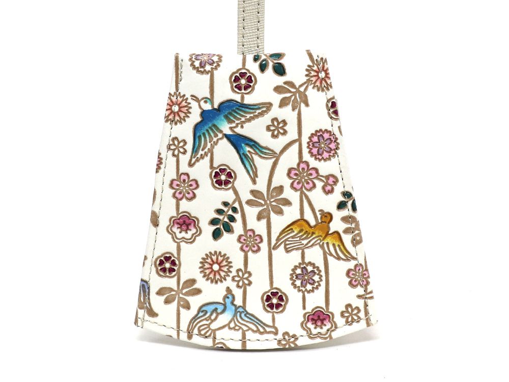 Birds and Cherry Blossoms Bell Key Case