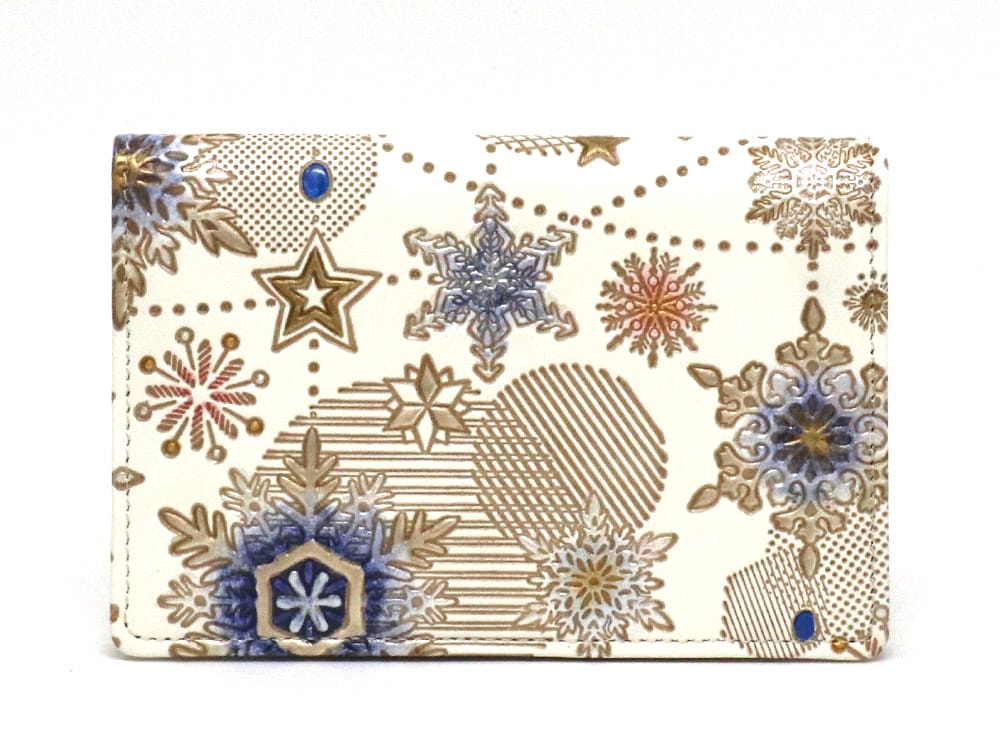 Snow Ornaments (Blue) Double Sided Business Card Case