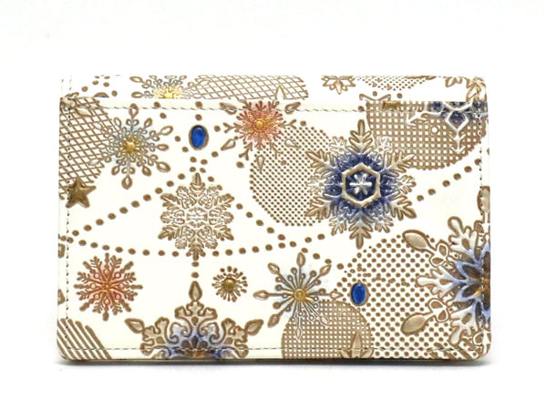 Snow Ornaments (Blue) Double Sided Business Card Case
