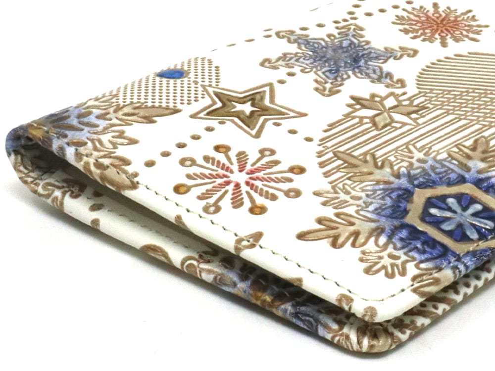 Snow Ornaments (Blue) Double Sided Business Card Case