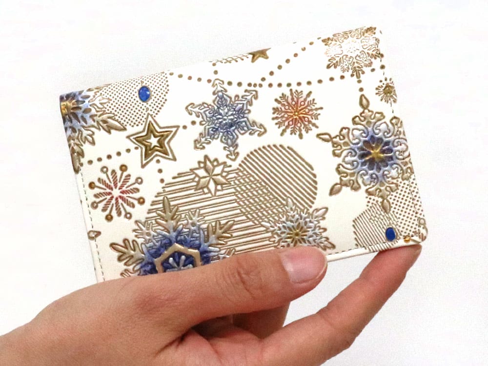 Snow Ornaments (Blue) Double Sided Business Card Case