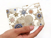 Snow Ornaments (Blue) Double Sided Business Card Case