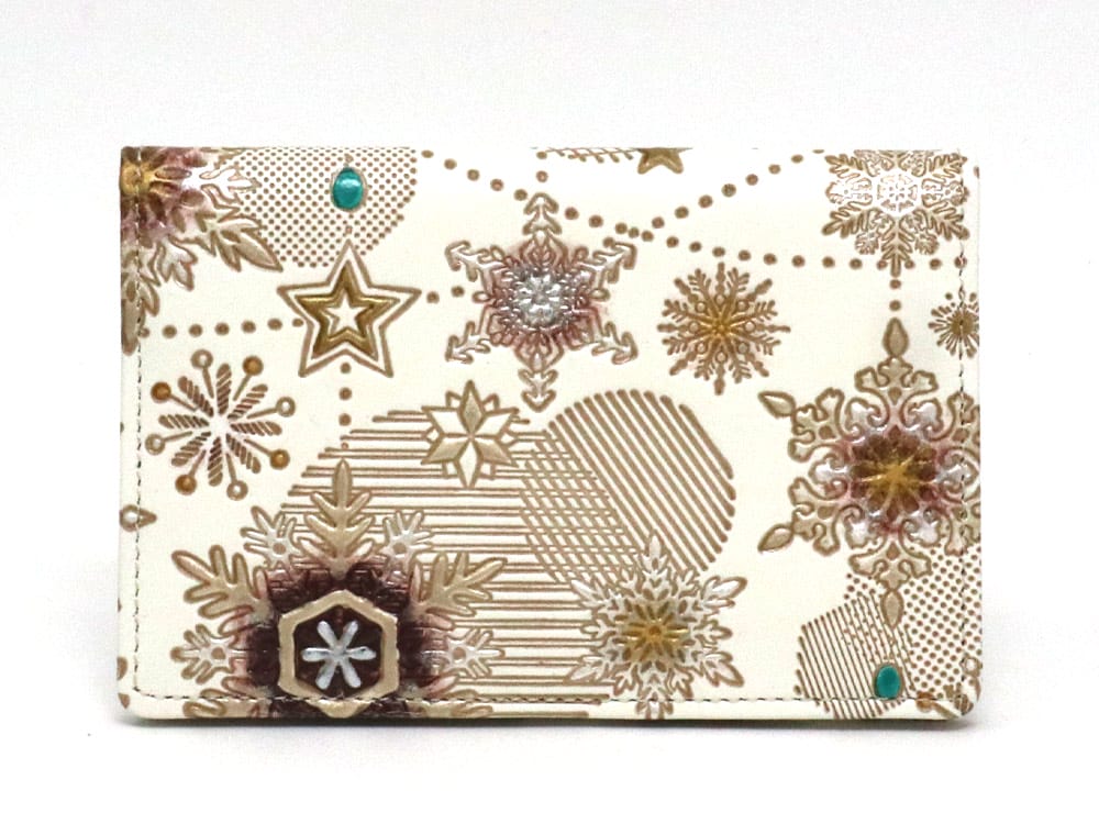 Snow Ornaments (Brown) Double Sided Business Card Case