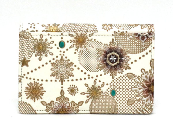 Snow Ornaments (Brown) Double Sided Business Card Case