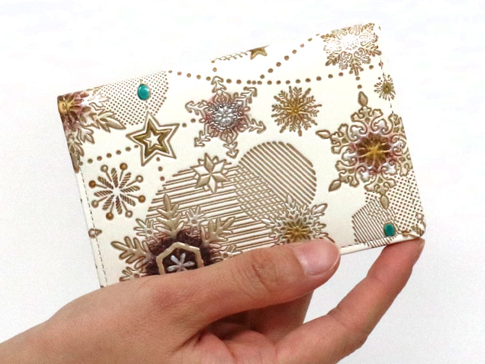 Snow Ornaments (Brown) Double Sided Business Card Case