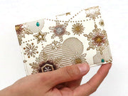 Snow Ornaments (Brown) Double Sided Business Card Case