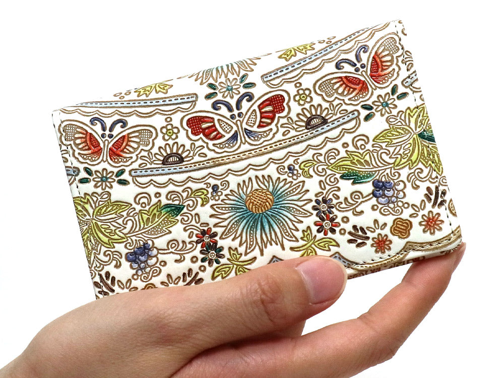 Mo Li Hua - Jasmine Flower (Blue) Double Sided Business Card Case