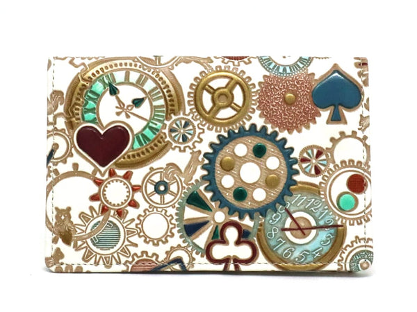 Gears Of Time (Blue-Green) Double Sided Business Card Case