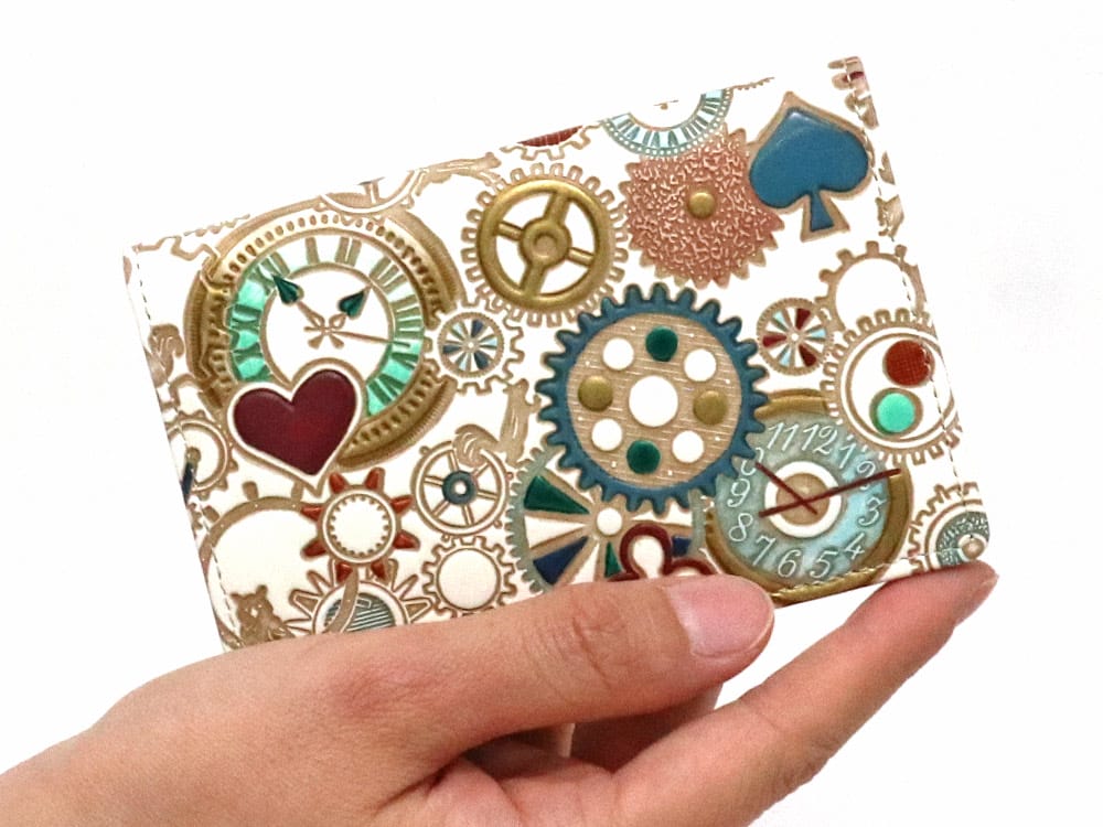 Gears Of Time (Blue-Green) Double Sided Business Card Case