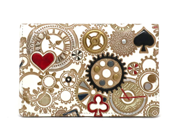 Gears Of Time (Red-Black) Double Sided Business Card Case