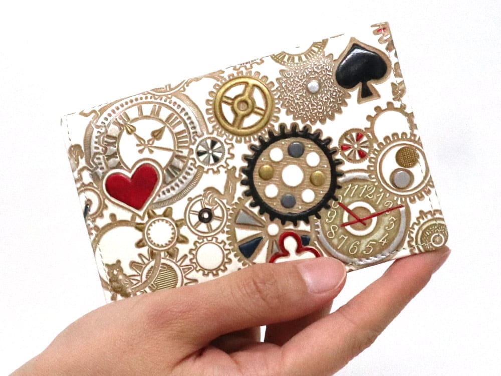 Gears Of Time (Red-Black) Double Sided Business Card Case