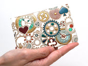 Gears Of Time (Blue-Green) Business Card Case