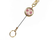 Pink Retractable reel strap