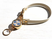 Blue Retractable reel strap