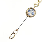 Blue Retractable reel strap