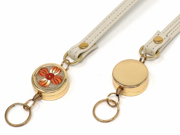 Orange Retractable reel strap