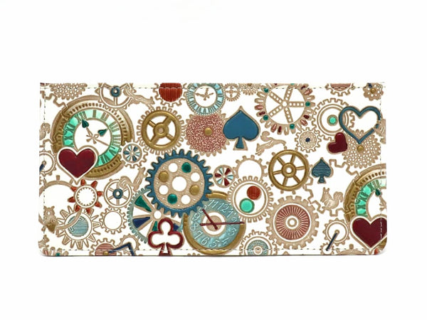 Gears Of Time (Blue-Green) Slim Minimalist Wallet
