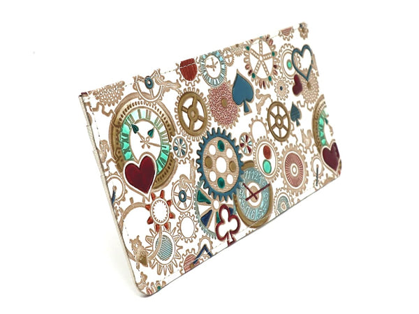 Gears Of Time (Blue-Green) Slim Minimalist Wallet